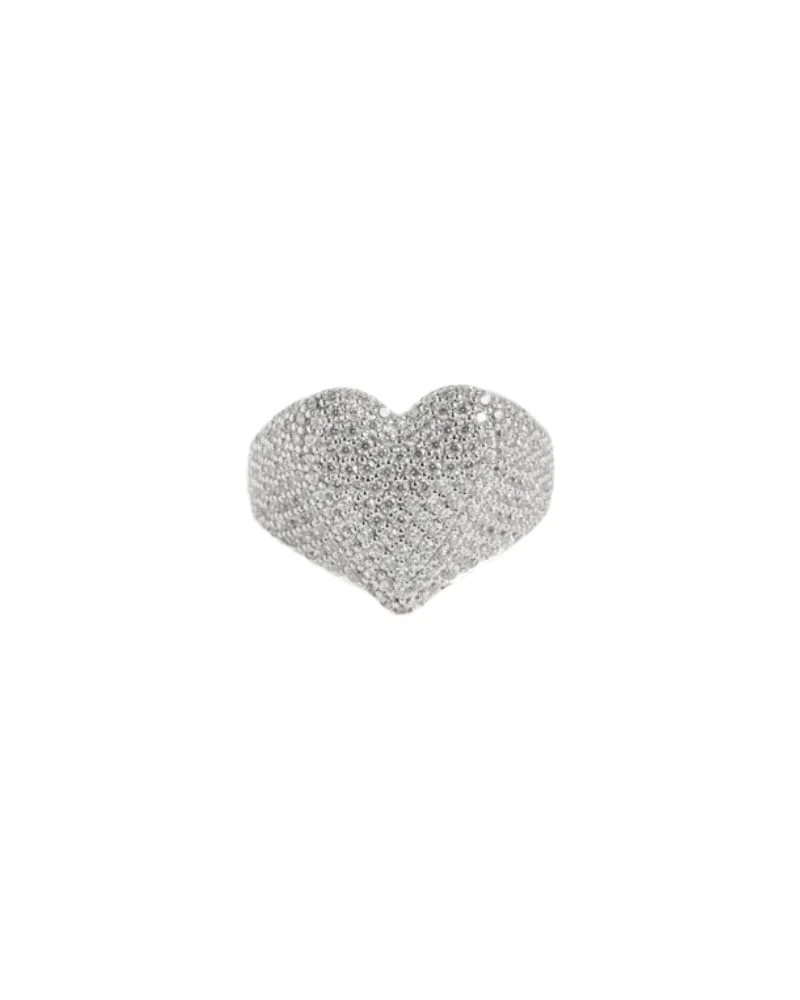 Zadig & Voltaire Ring Heartbreaker Full Strass Grau