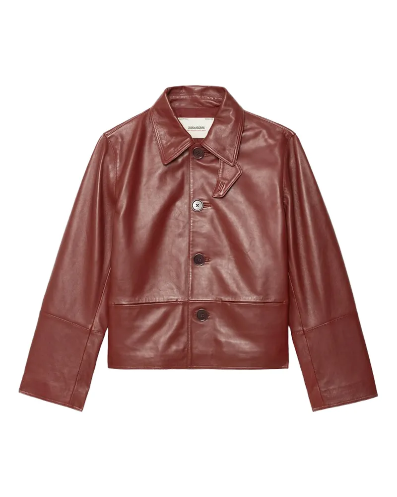 Zadig & Voltaire Lessa Jacke Leder Rot