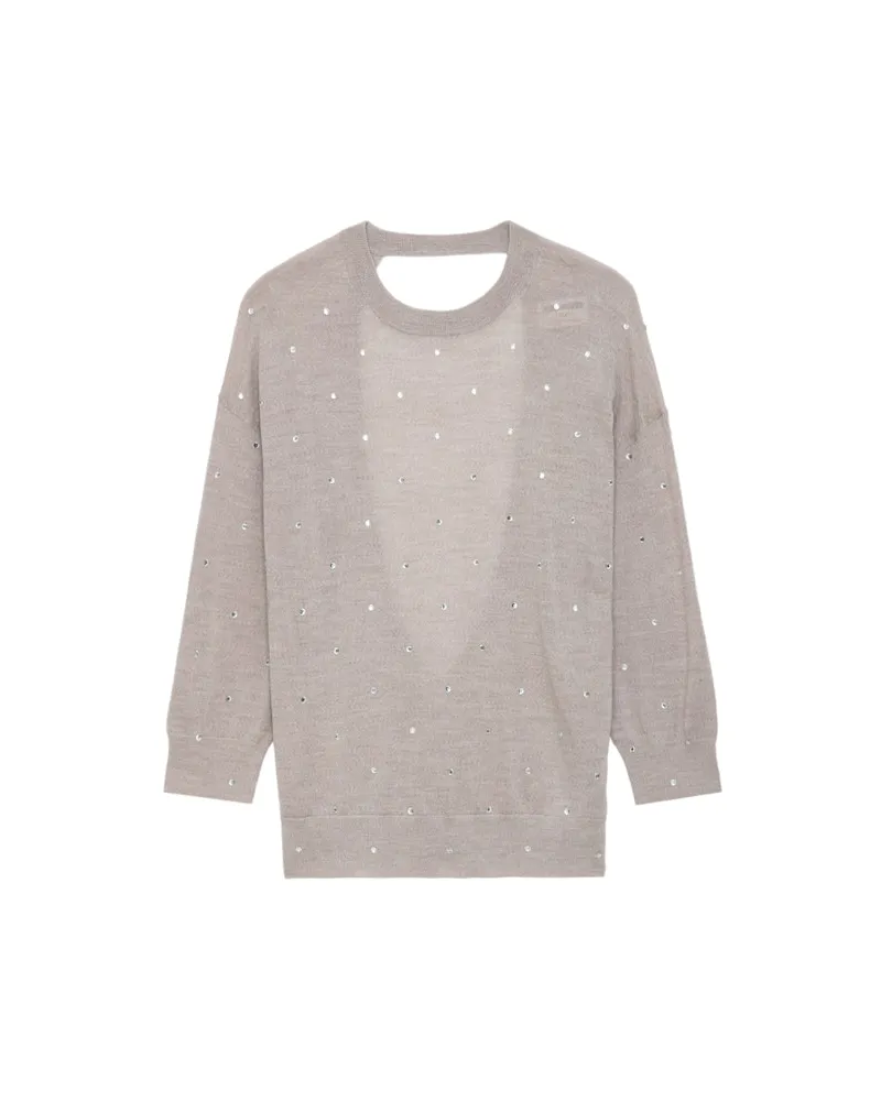 Zadig & Voltaire Pullover Kansy 100% Merino-wolle Latte