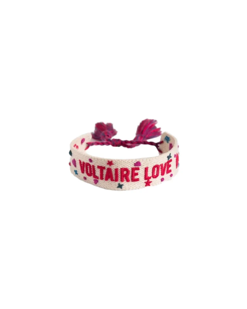 Zadig & Voltaire Zadig Love Gewebtes Armband Weiß