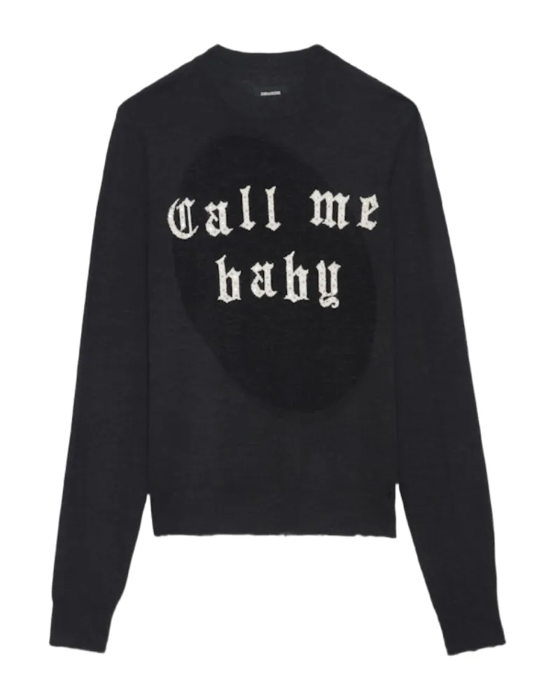 Zadig & Voltaire Pullover Ivy 100% Merinowolle Grau