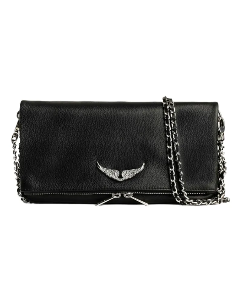 Zadig & Voltaire Clutch Rock Swing Your Wings Schwarz
