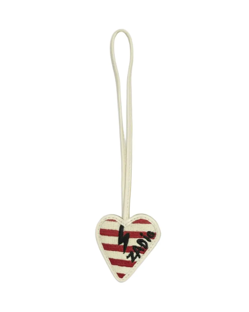 Zadig & Voltaire Schlüsselanhänger Flash Heart Weiß