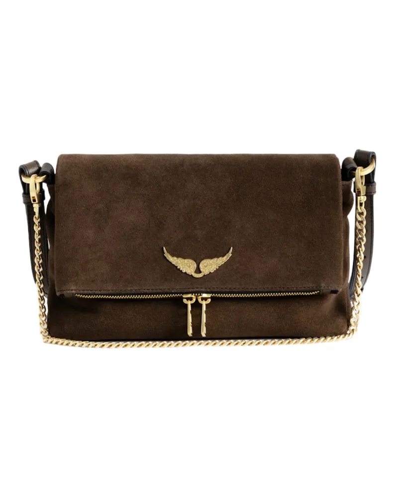 Zadig & Voltaire Tasche Rocky II Suede Braun