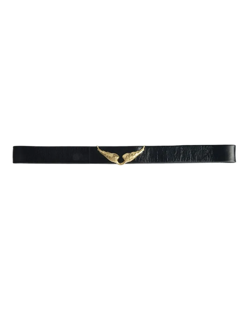 Zadig & Voltaire Gürtel Rock Reversible Vintage 30mm Schwarz