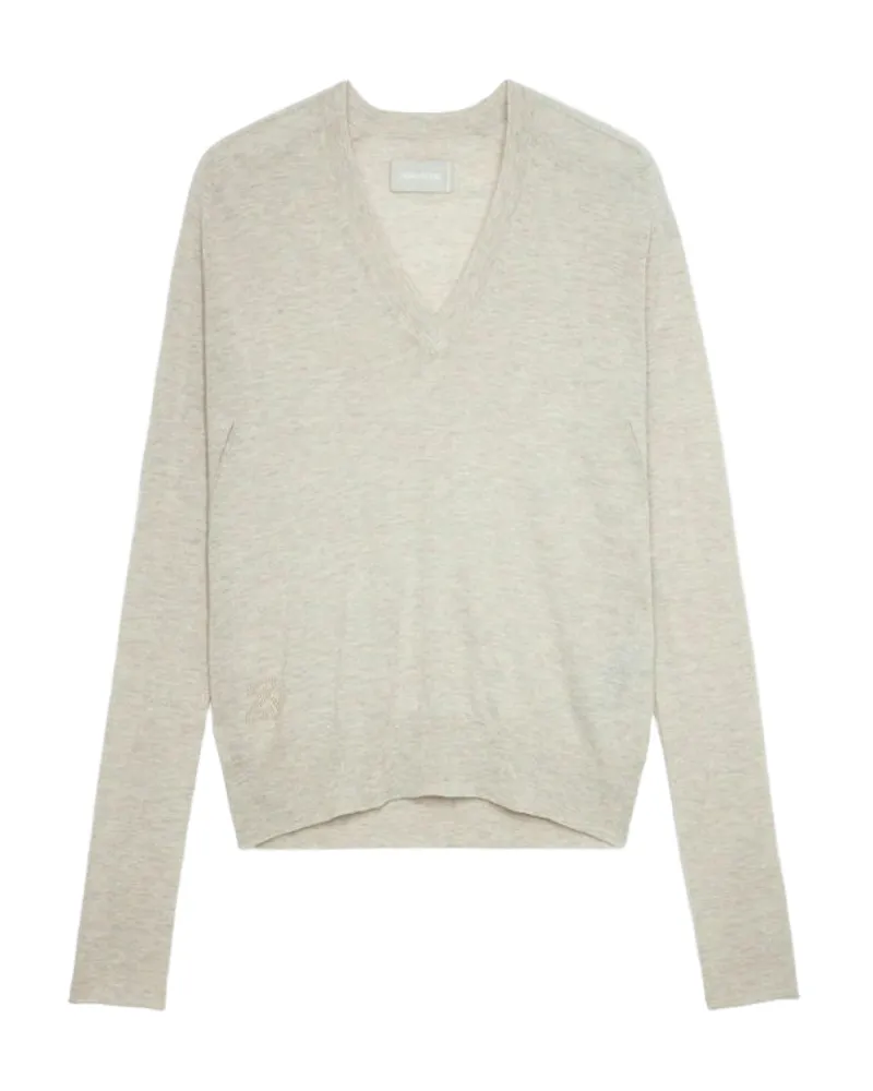 Zadig & Voltaire Pullover River 100% Kaschmir Weiß