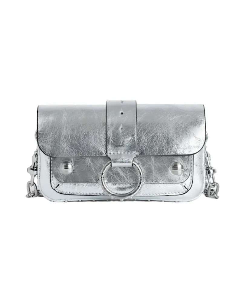 Zadig & Voltaire Kate Wallet Vintage Metal Tasche Grau