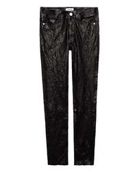 Zadig & Voltaire Lederhose Phlame Schwarz