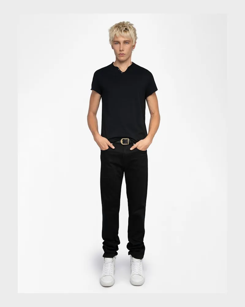 Zadig & Voltaire Henley-shirt Monastir Black