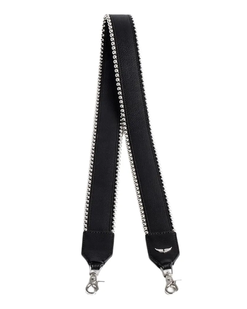 Zadig & Voltaire Studs Piping Schulterriemen Schwarz