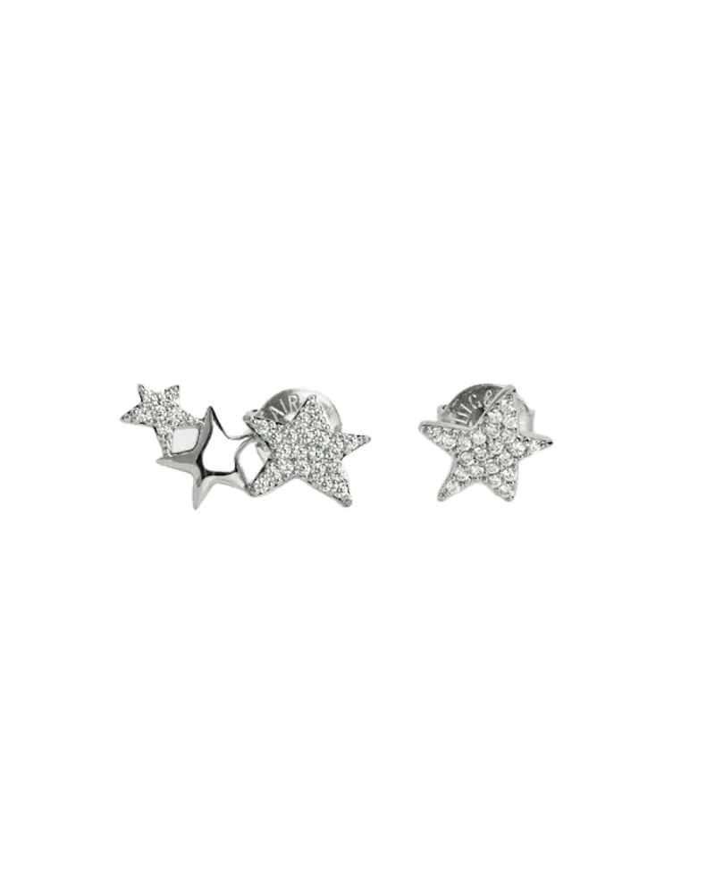 Zadig & Voltaire Rock Star Strass Ohrringe Grau