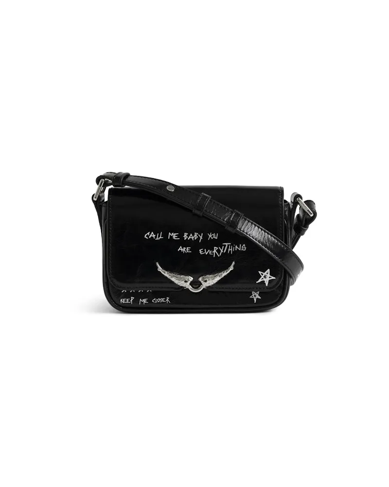 Zadig & Voltaire Tasche Le Zazi Vintage Graffiti Schwarz
