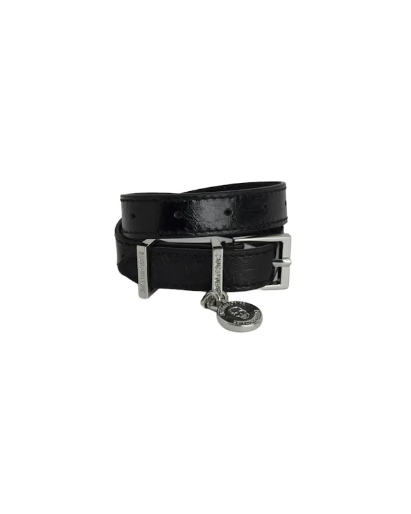 Zadig & Voltaire Armband Sunny Leder Schwarz