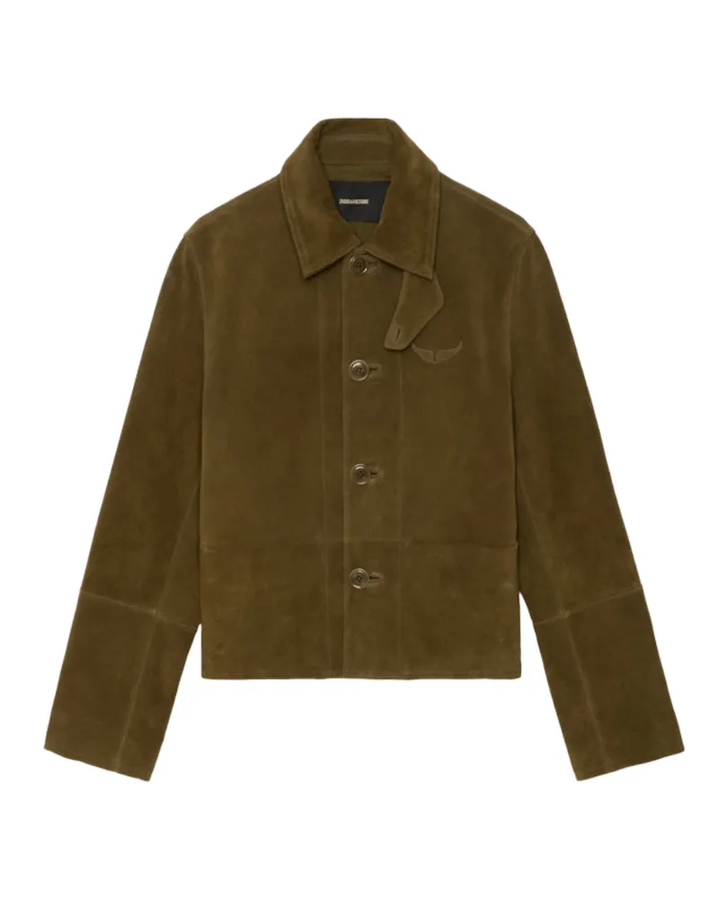 Zadig & Voltaire Jacke Lessa Wildleder Kaki