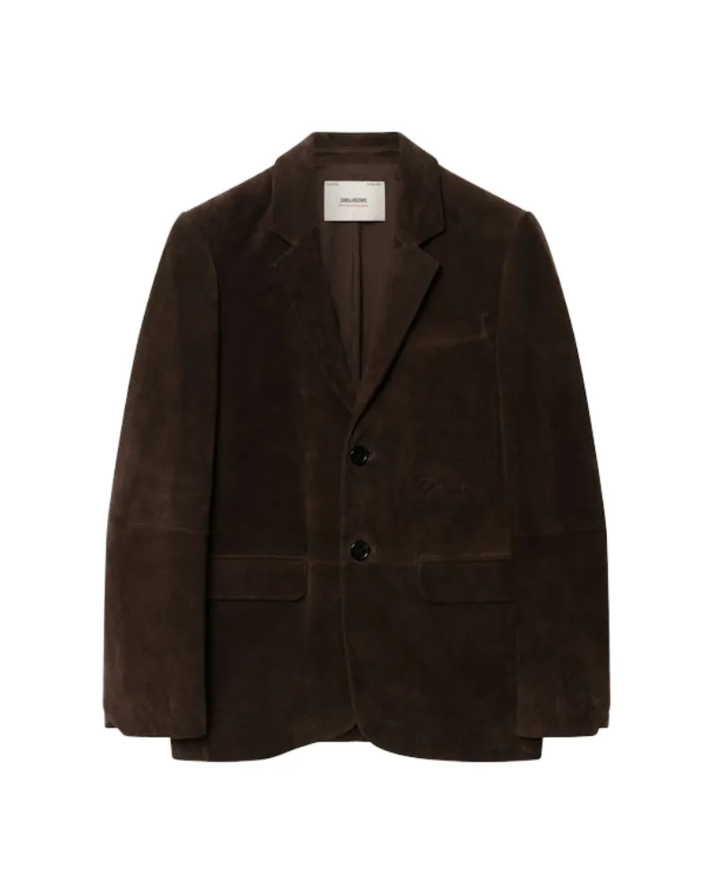 Zadig & Voltaire Vanille Blazer Veloursleder Braun