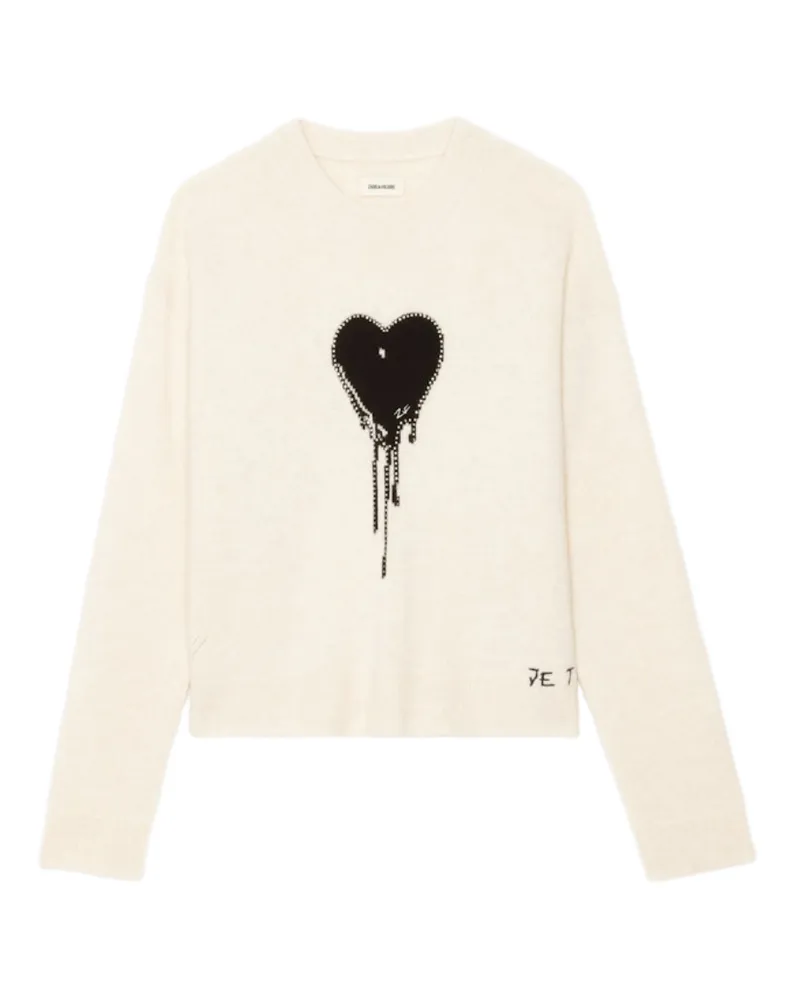 Zadig & Voltaire Pullover Markuz 100% Kaschmir Weiß