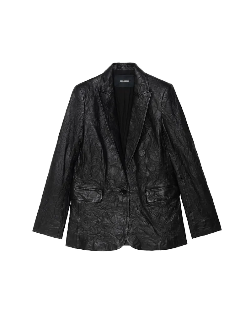 Zadig & Voltaire Blazer Valse Leder Black