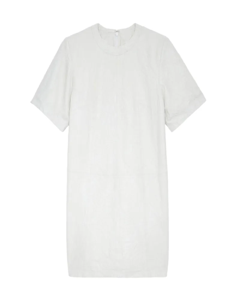 Zadig & Voltaire Kleid Riddy Crinkle-Leder Weiß