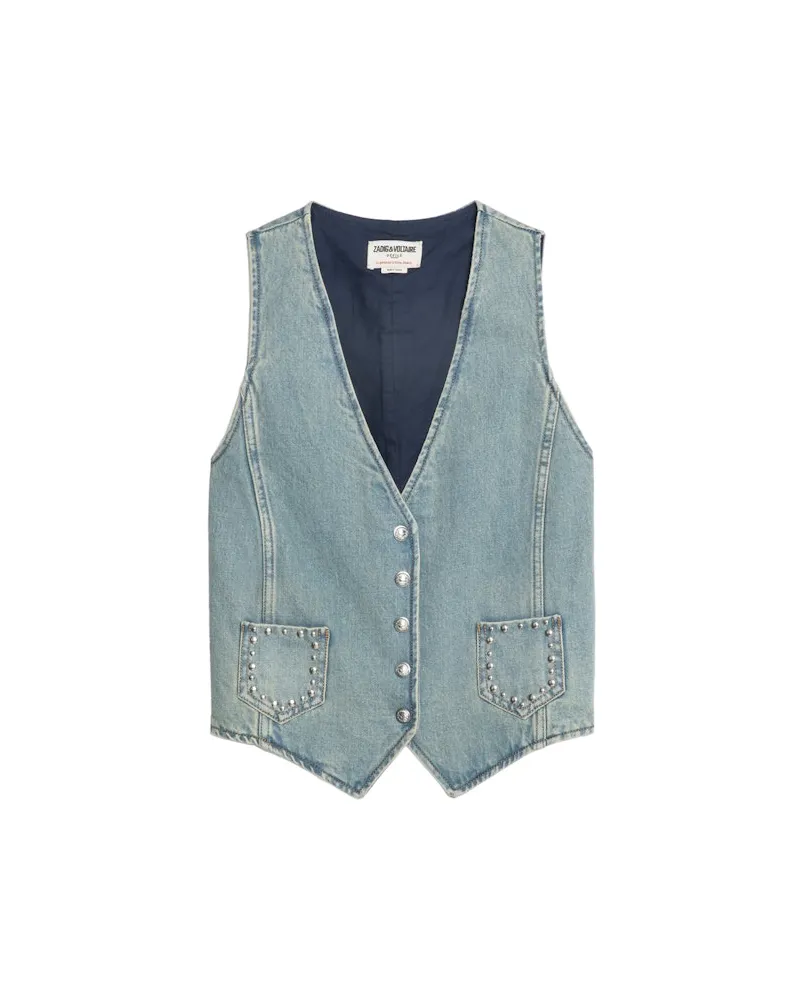 Zadig & Voltaire Weste Gillier Denim Blau