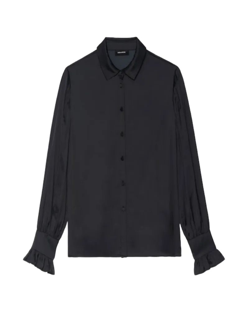 Zadig & Voltaire Hemd Thely Satin Schwarz