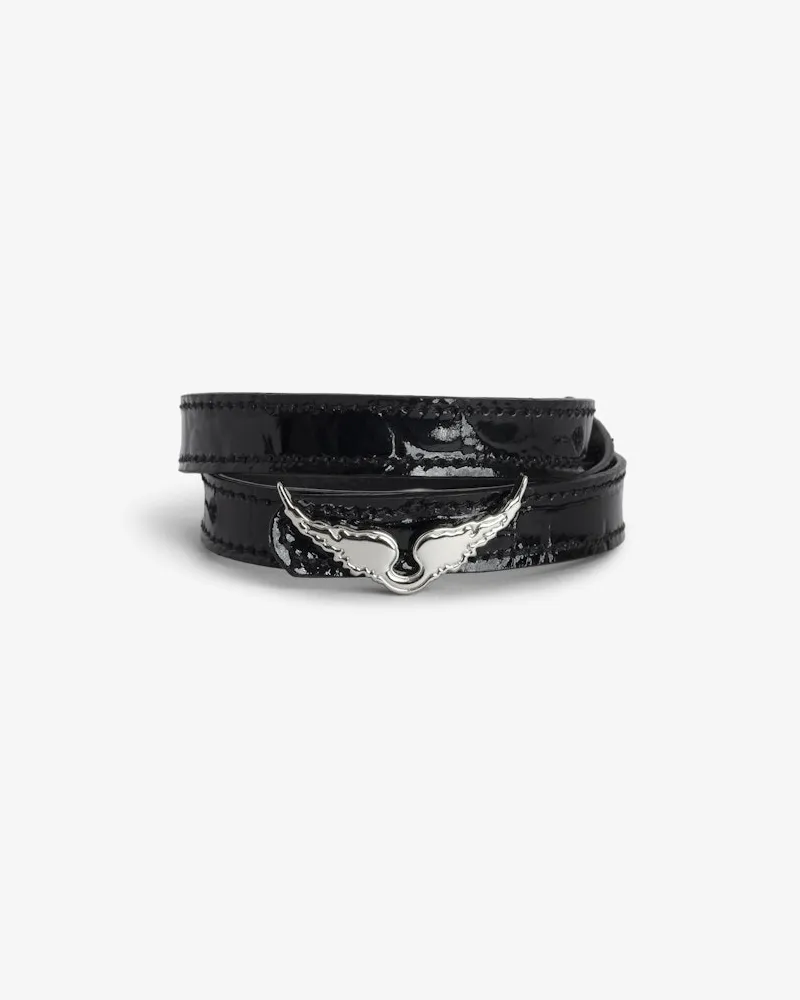 Zadig & Voltaire Armband Rock Croco Schwarz