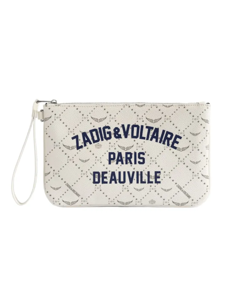 Zadig & Voltaire Z Pouch Resort Deauville Clutch Weiß