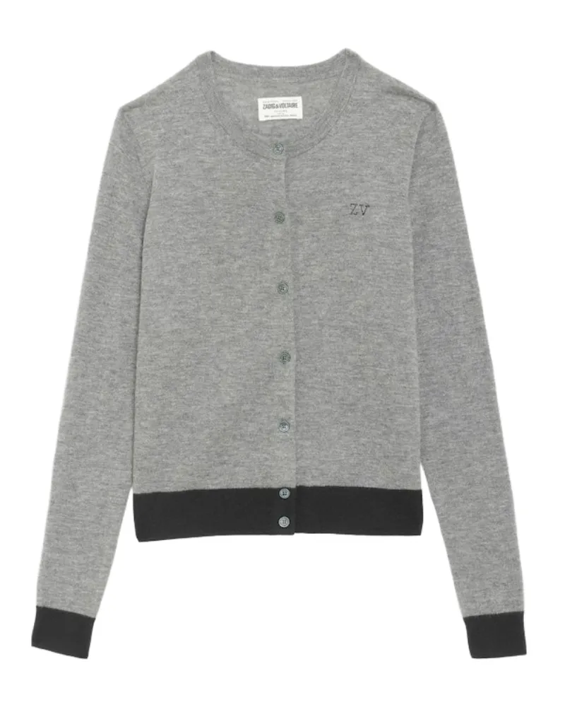 Zadig & Voltaire Cardigan Missya 100% Kaschmir Grau