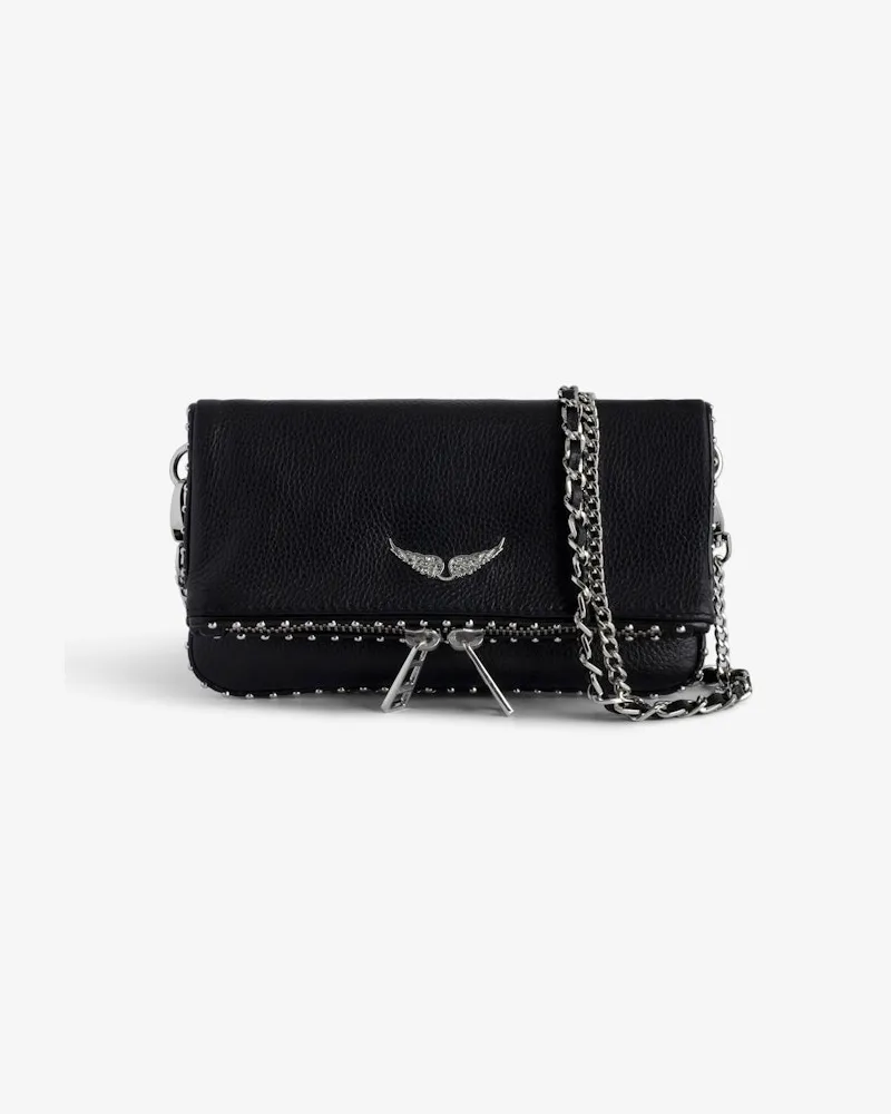 Zadig & Voltaire Clutch Rock Nano Studs Schwarz