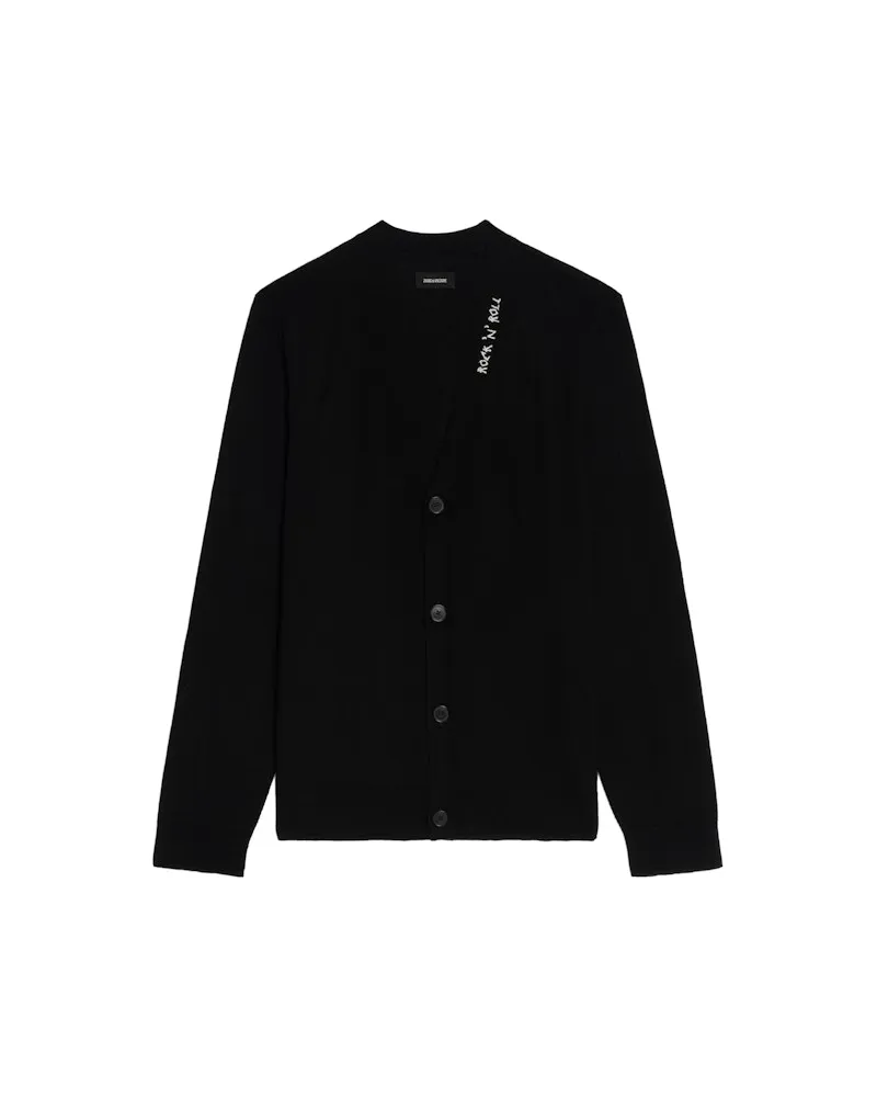 Zadig & Voltaire Cardigan Remi 100% Merinowolle Black