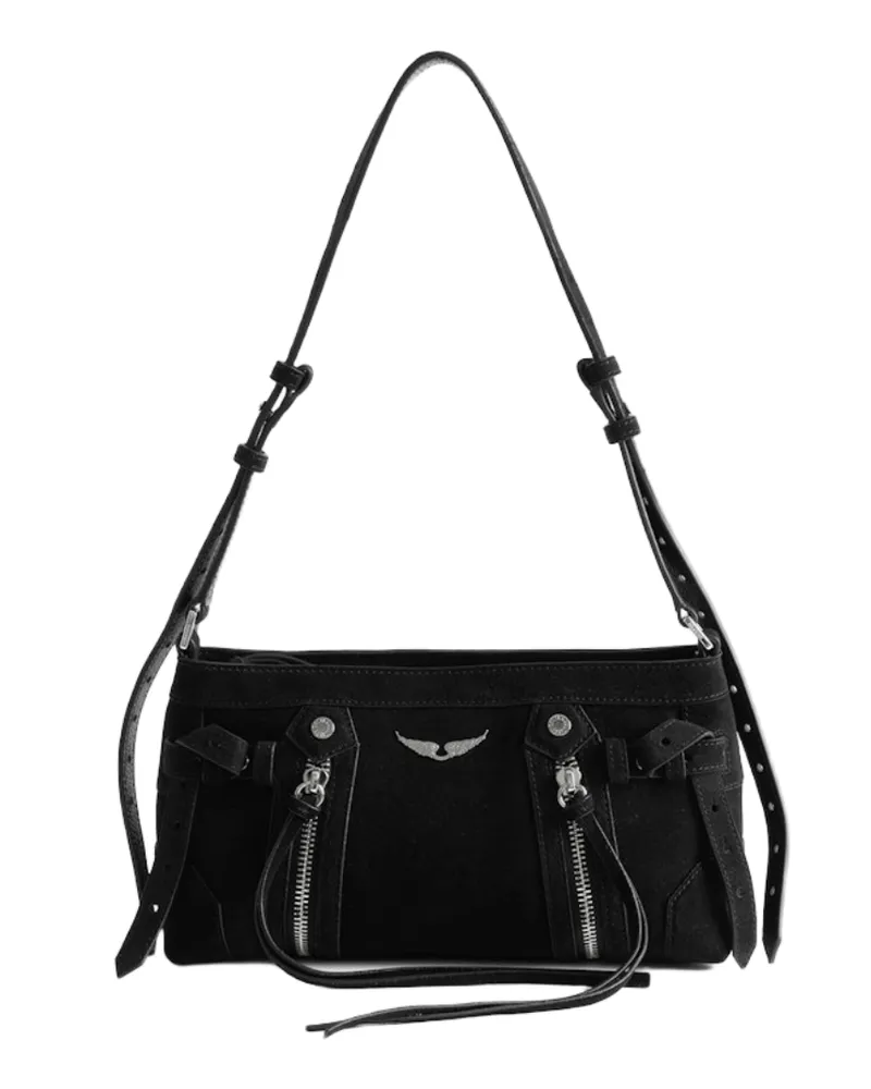Zadig & Voltaire Madison Mini Suede Tasche Schwarz