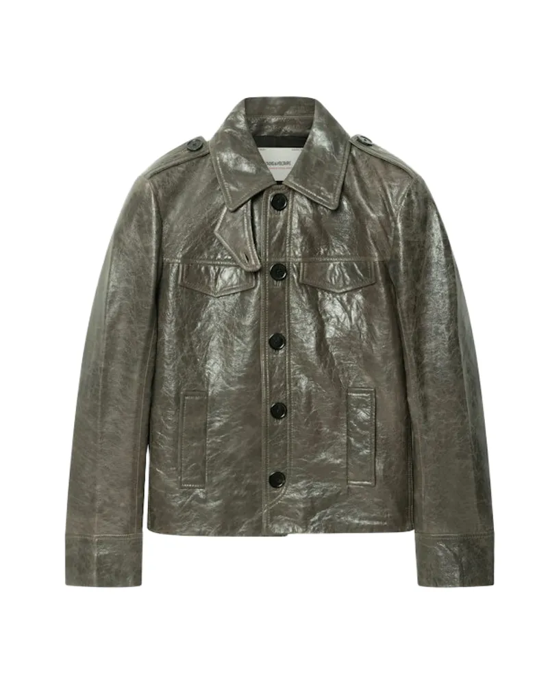 Zadig & Voltaire Veram Jacke Leder Grau