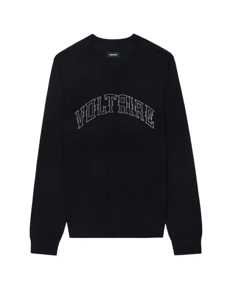 Zadig & Voltaire Kennedy Pullover 100% Merinowolle Schwarz