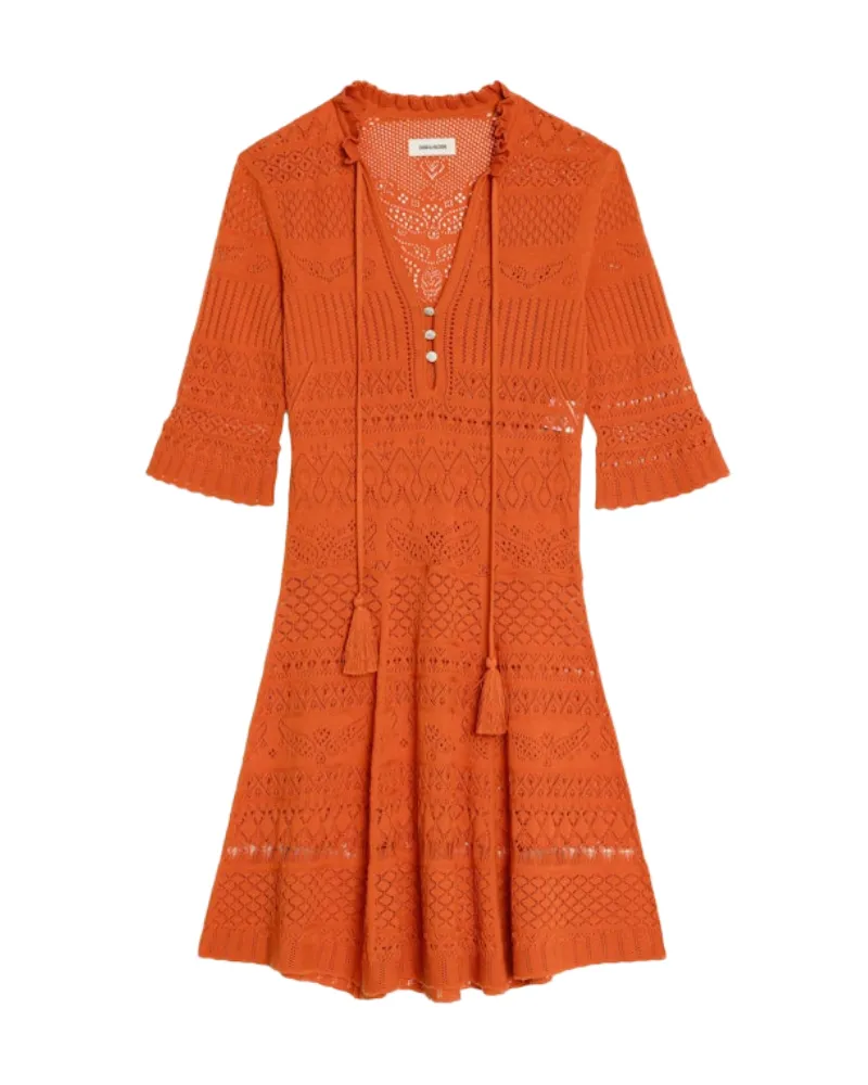 Zadig & Voltaire Kleid Memphisa Orange