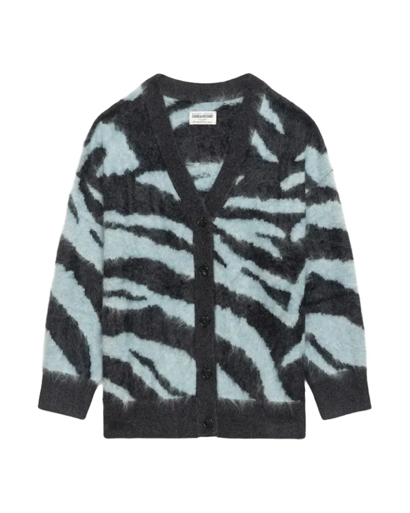 Zadig & Voltaire Arpa Cardigan 100% Kaschmir Grau