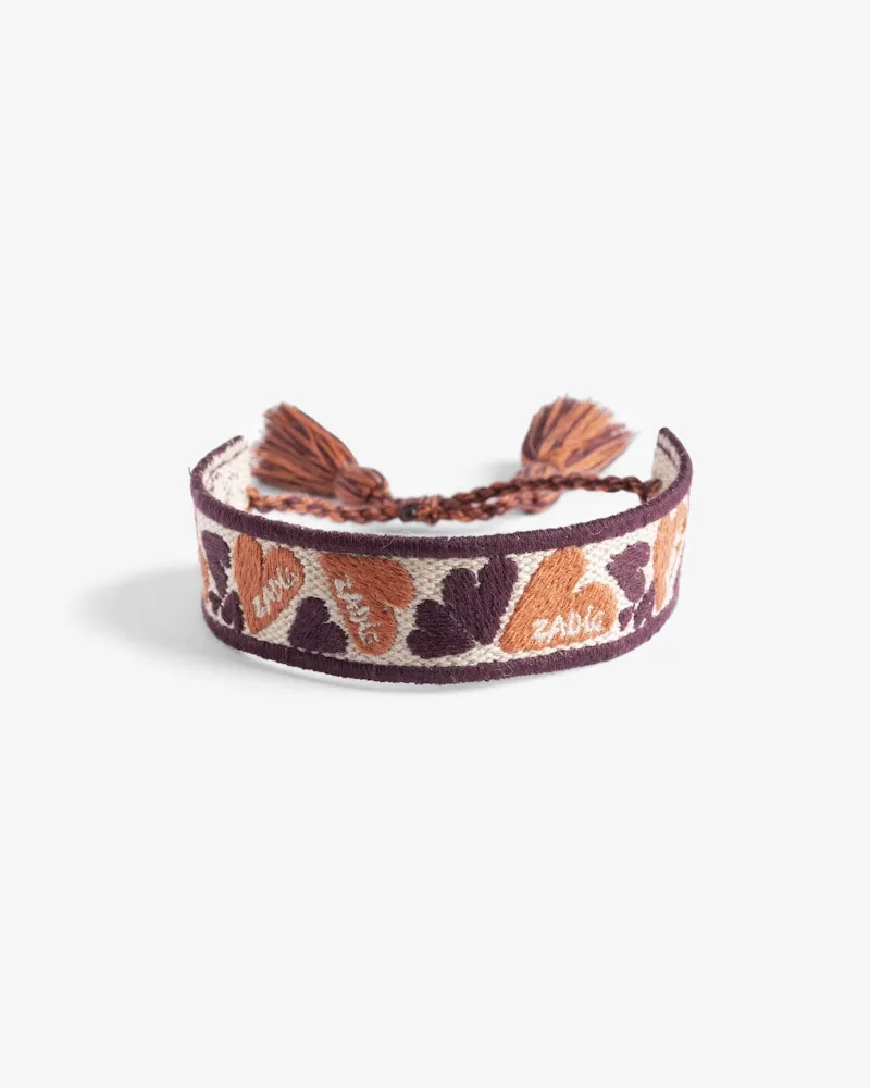Zadig & Voltaire Zadig Gewebtes Herz Armband Orange