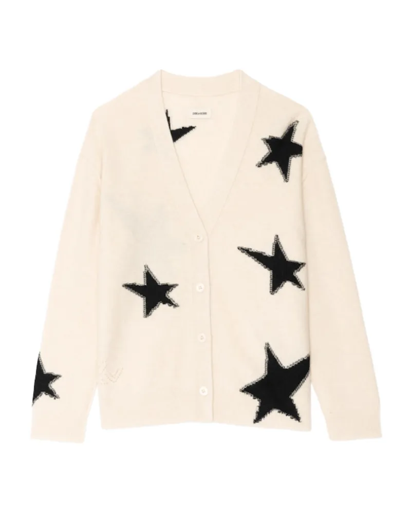 Zadig & Voltaire Cardigan Mirkaz 100% Kaschmir Weiß