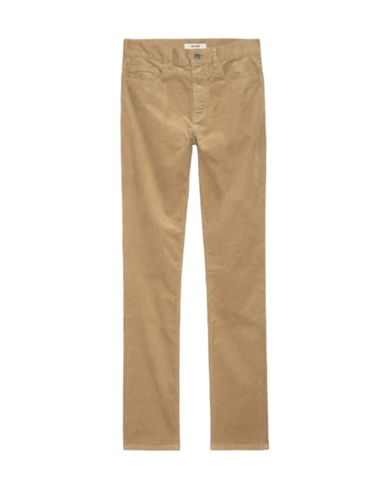 Zadig & Voltaire Steeve Hose Samt Beige