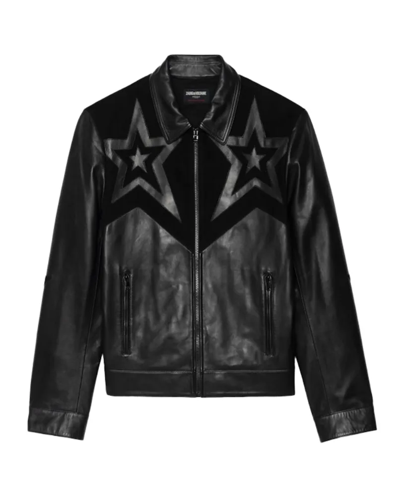 Zadig & Voltaire Jacke Locky Leder Schwarz