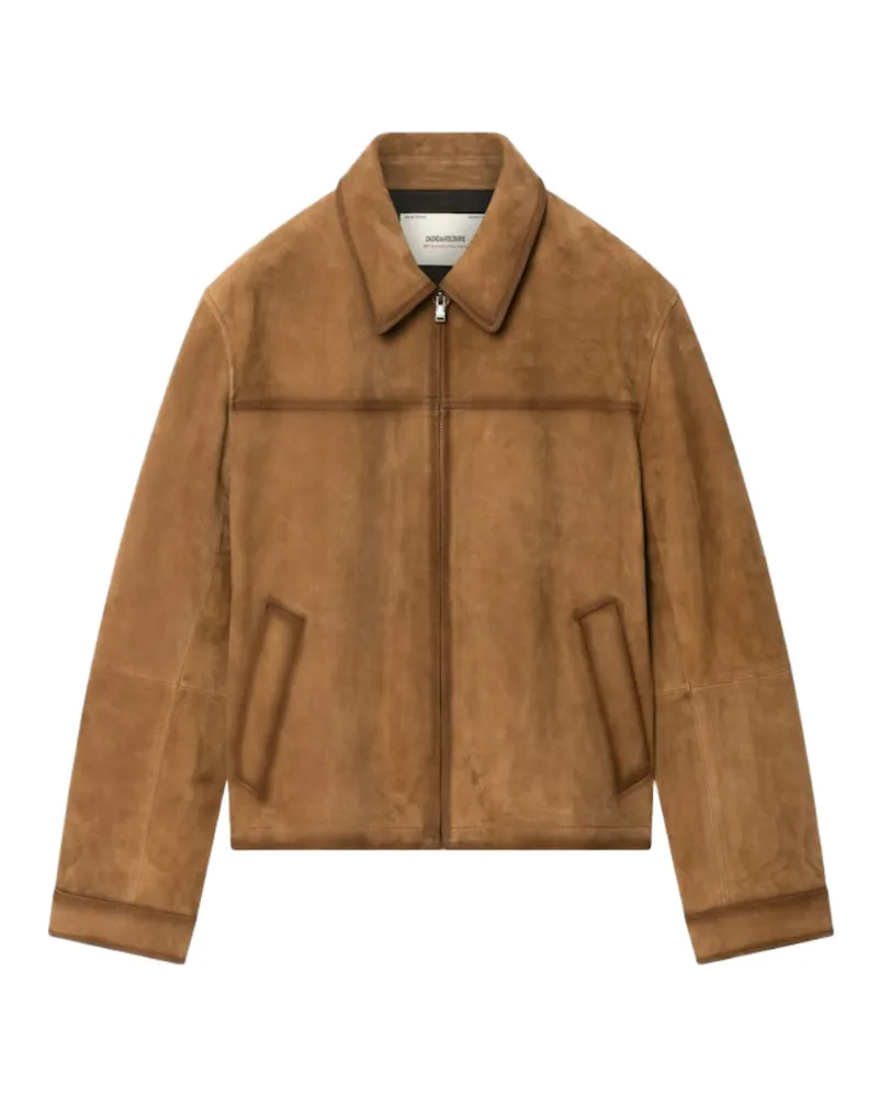 Zadig & Voltaire Loumy Jacke Aus Wildleder Braun
