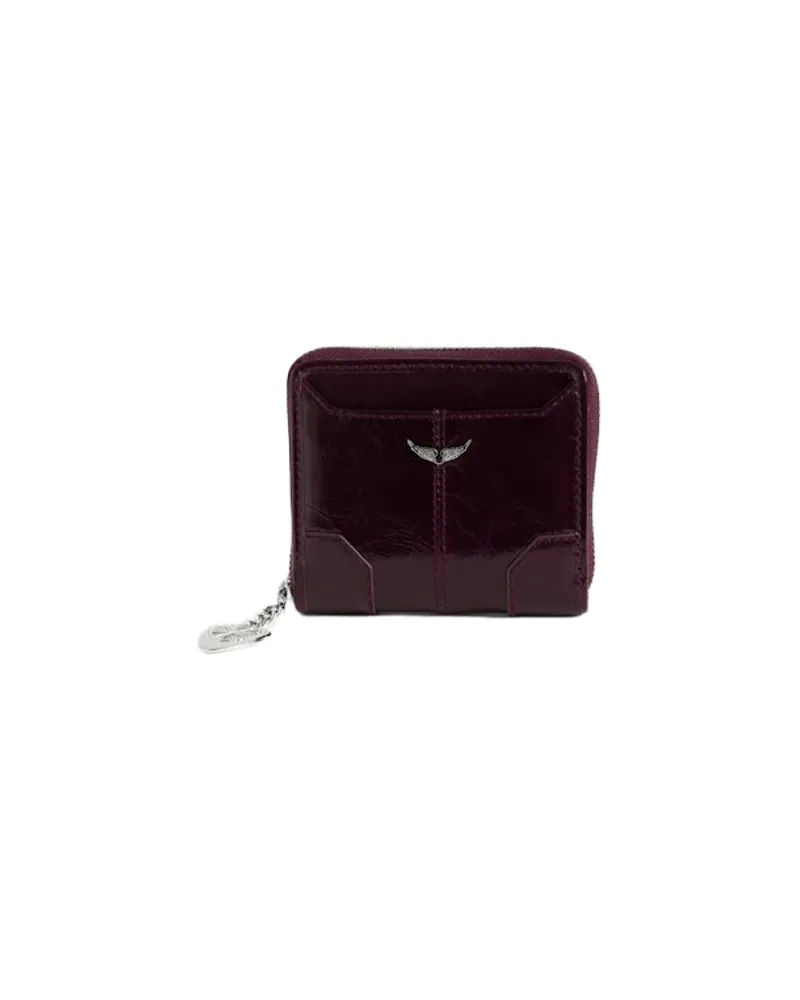 Zadig & Voltaire Sunny Mini Vintage Patent Geldbörse Lila
