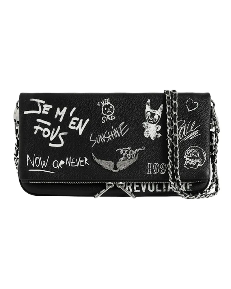 Zadig & Voltaire Clutch Rock Arty Tag Schwarz