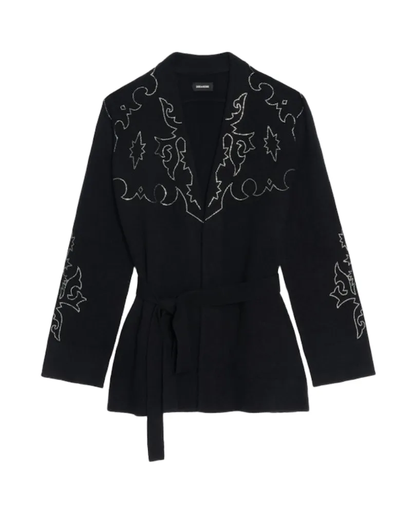 Zadig & Voltaire Cardigan Salomy 100% Kaschmir Schwarz