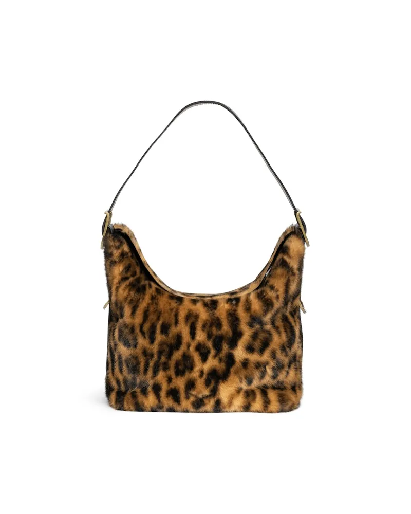 Zadig & Voltaire Jane Leopard Tasche Braun