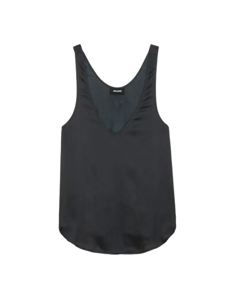 Zadig & Voltaire Top Tarys Satin Schwarz