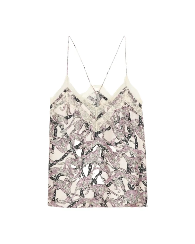 Zadig & Voltaire Trägertop Christo 100% Seide Beige