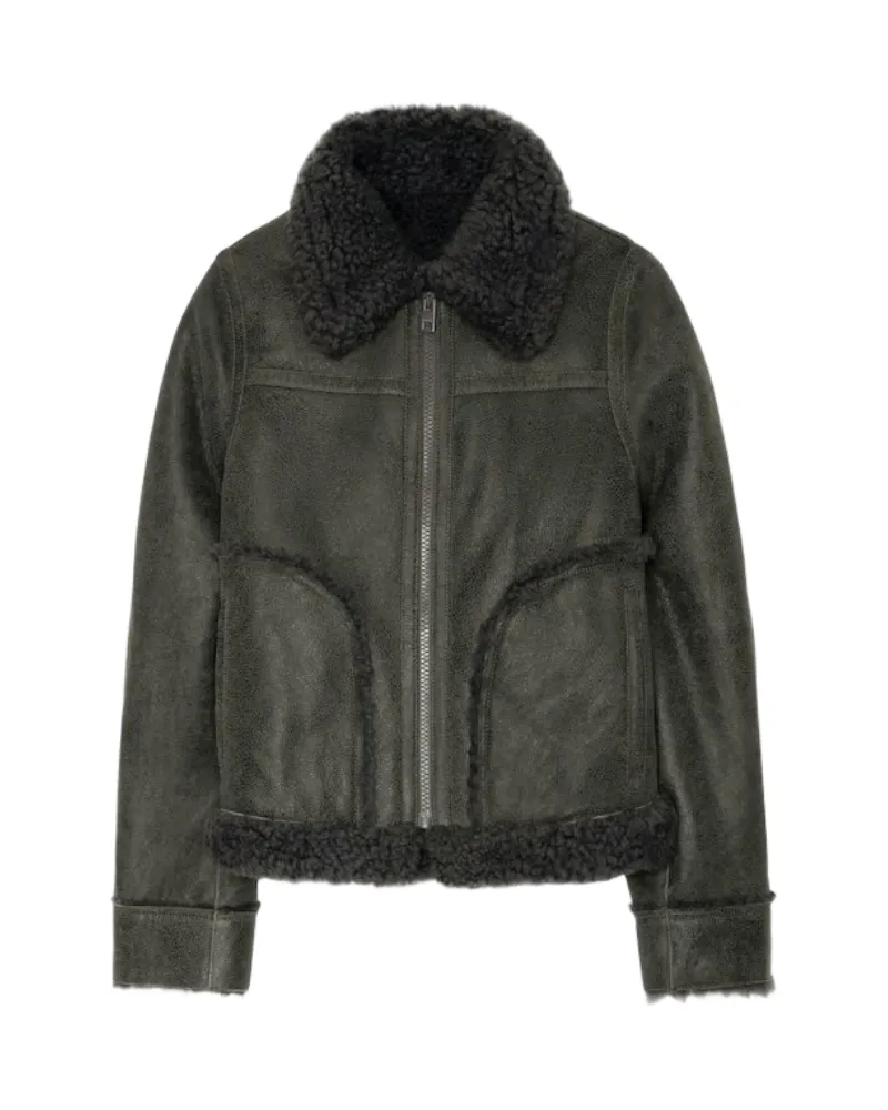 Zadig & Voltaire Kady Shearling Jacke Grau