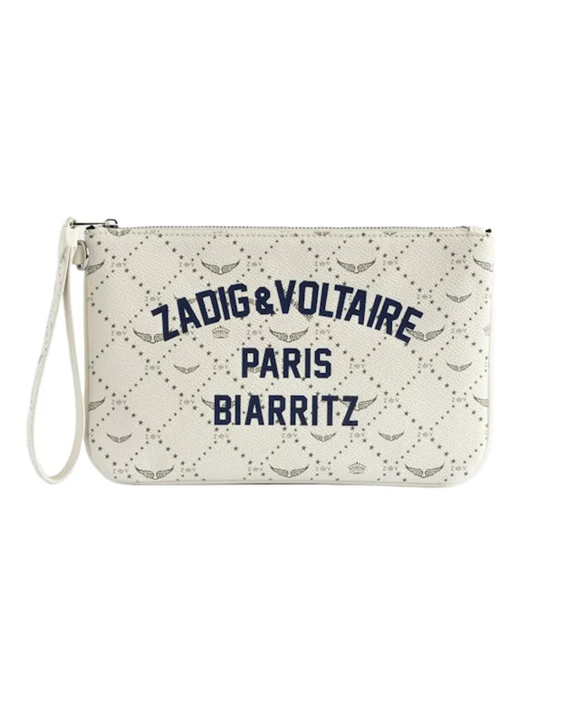 Zadig & Voltaire Z Pouch Resort Biarritz Clutch Weiß