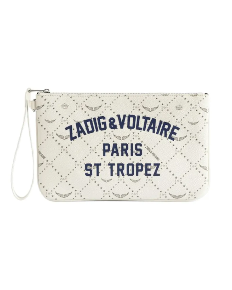 Zadig & Voltaire Z Pouch Resort St Tropez Clutch Weiß