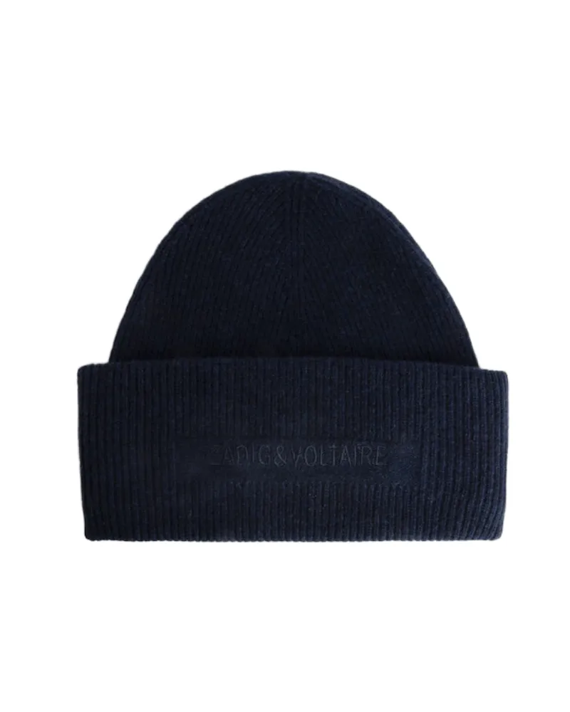 Zadig & Voltaire Ben Mütze 100% Kaschmir Blau