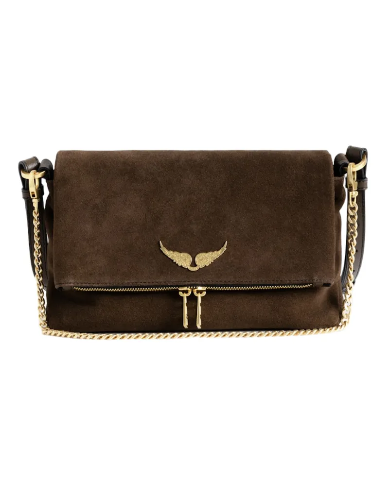 Zadig & Voltaire Tasche Rocky II Suede Braun